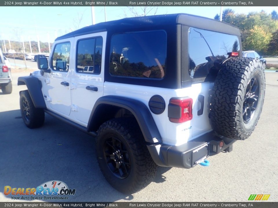 2024 Jeep Wrangler 4-Door Willys 4xe Hybrid Bright White / Black Photo #3