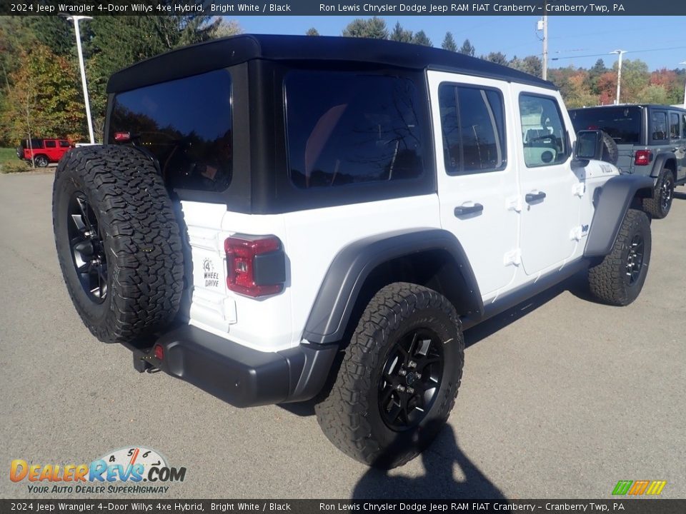 2024 Jeep Wrangler 4-Door Willys 4xe Hybrid Bright White / Black Photo #6