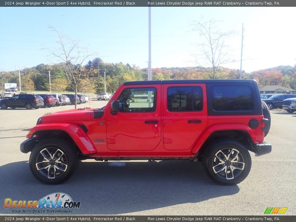 2024 Jeep Wrangler 4-Door Sport S 4xe Hybrid Firecracker Red / Black Photo #2