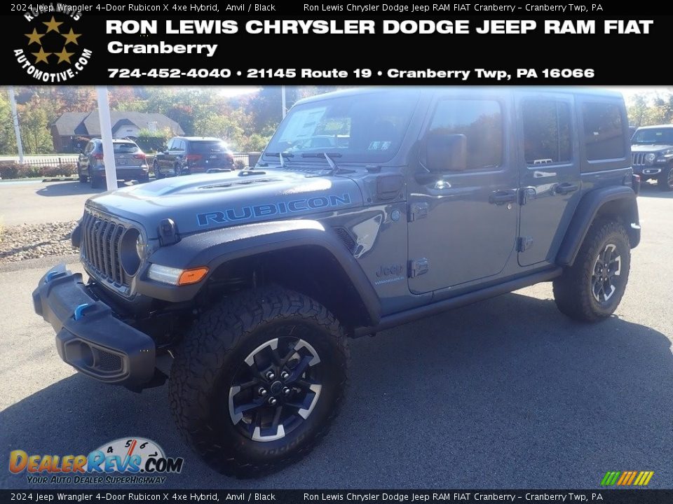 2024 Jeep Wrangler 4-Door Rubicon X 4xe Hybrid Anvil / Black Photo #1