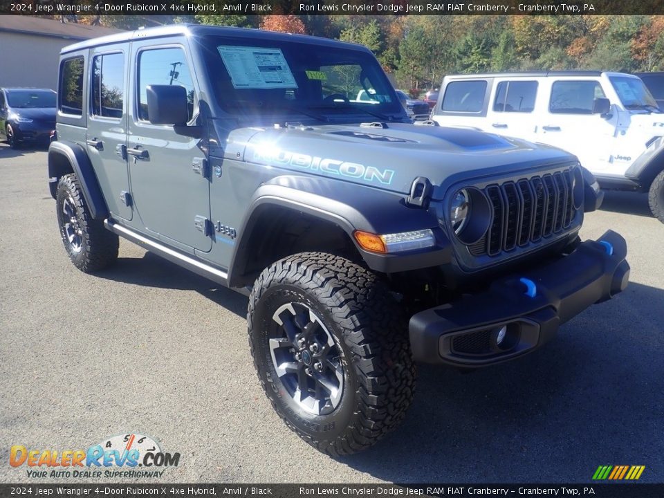 2024 Jeep Wrangler 4-Door Rubicon X 4xe Hybrid Anvil / Black Photo #7