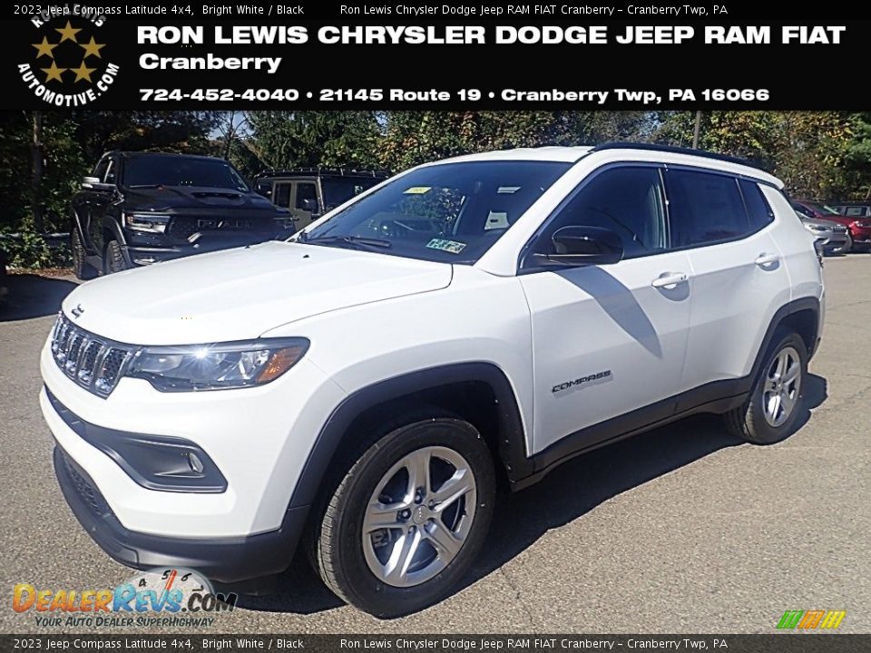 2023 Jeep Compass Latitude 4x4 Bright White / Black Photo #1