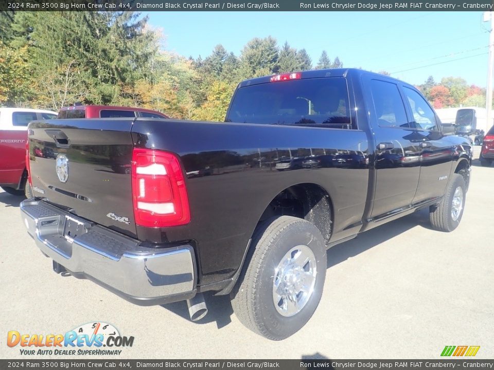 2024 Ram 3500 Big Horn Crew Cab 4x4 Diamond Black Crystal Pearl / Diesel Gray/Black Photo #4