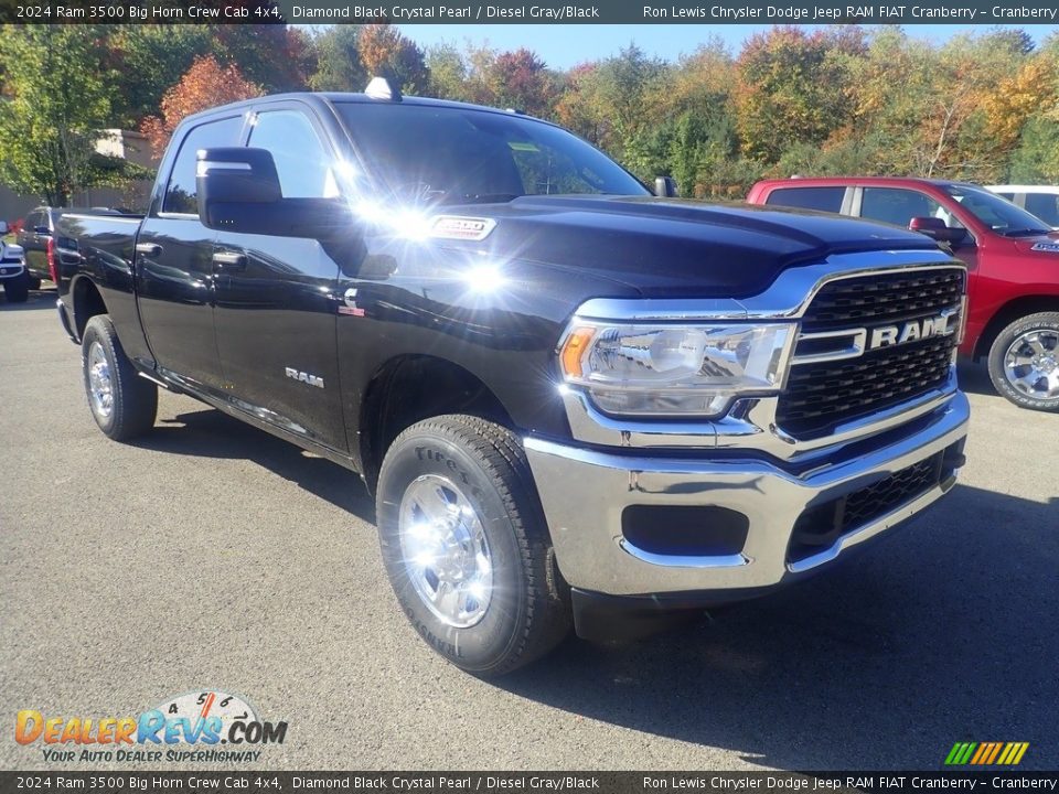 2024 Ram 3500 Big Horn Crew Cab 4x4 Diamond Black Crystal Pearl / Diesel Gray/Black Photo #6