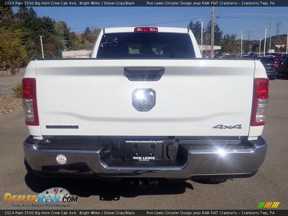 2024 Ram 3500 Big Horn Crew Cab 4x4 Bright White / Diesel Gray/Black Photo #4