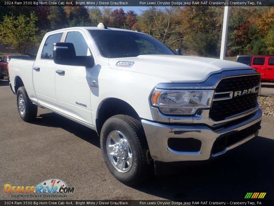 2024 Ram 3500 Big Horn Crew Cab 4x4 Bright White / Diesel Gray/Black Photo #7