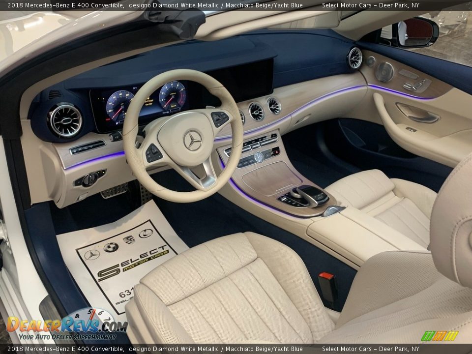 Macchiato Beige/Yacht Blue Interior - 2018 Mercedes-Benz E 400 Convertible Photo #9