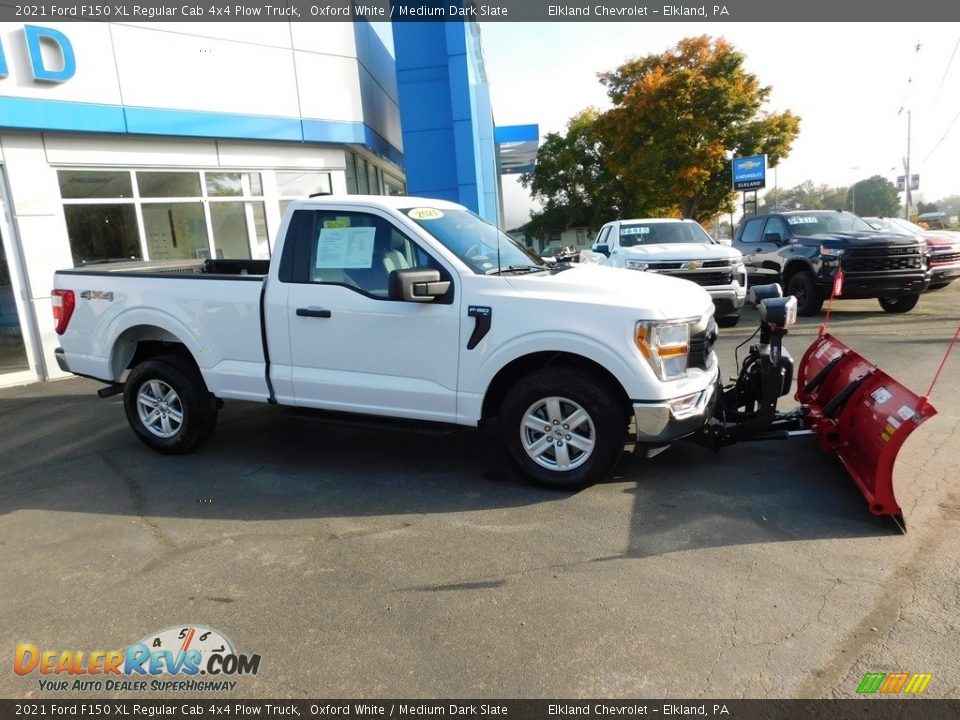 Oxford White 2021 Ford F150 XL Regular Cab 4x4 Plow Truck Photo #5