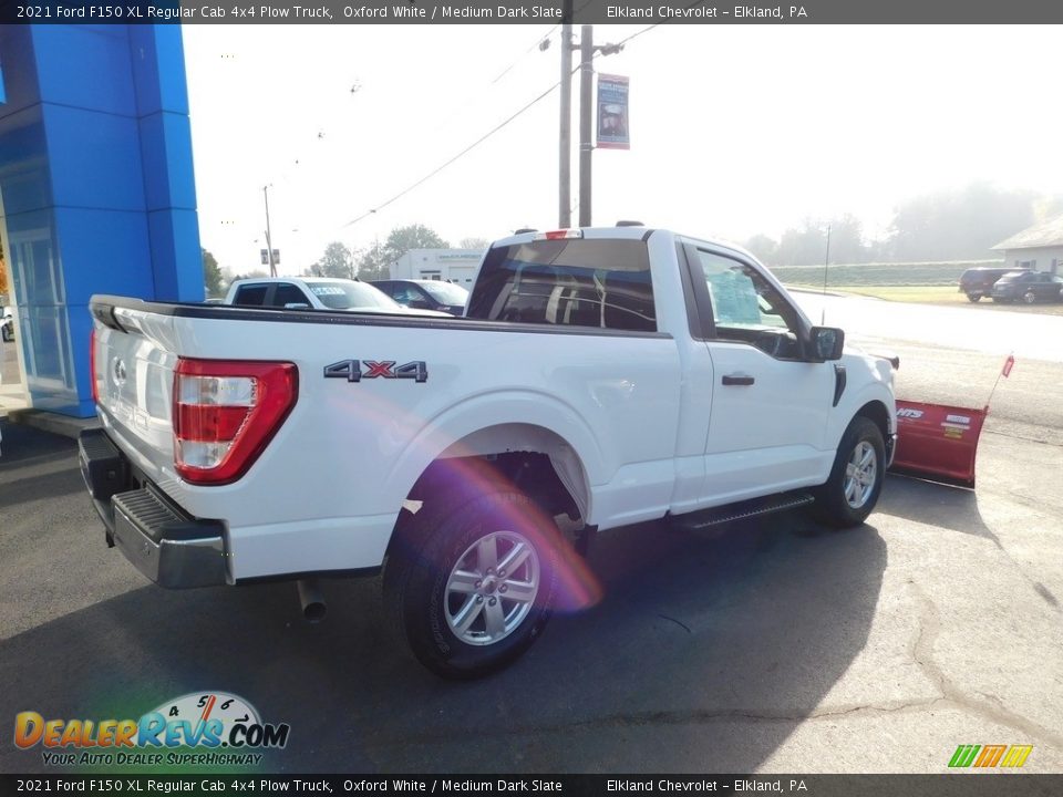 2021 Ford F150 XL Regular Cab 4x4 Plow Truck Oxford White / Medium Dark Slate Photo #7