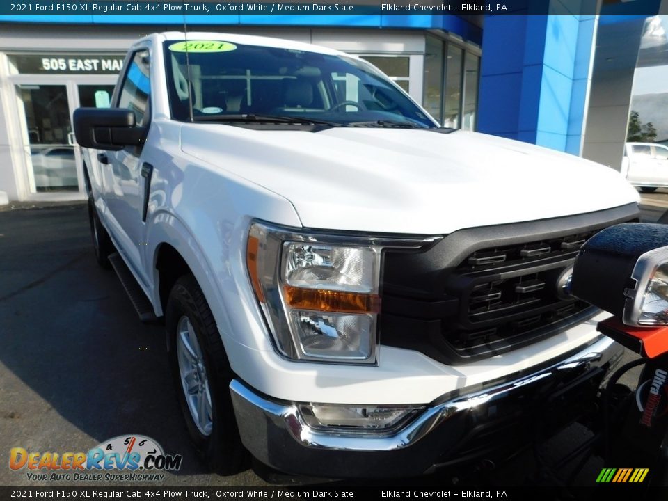 2021 Ford F150 XL Regular Cab 4x4 Plow Truck Oxford White / Medium Dark Slate Photo #17