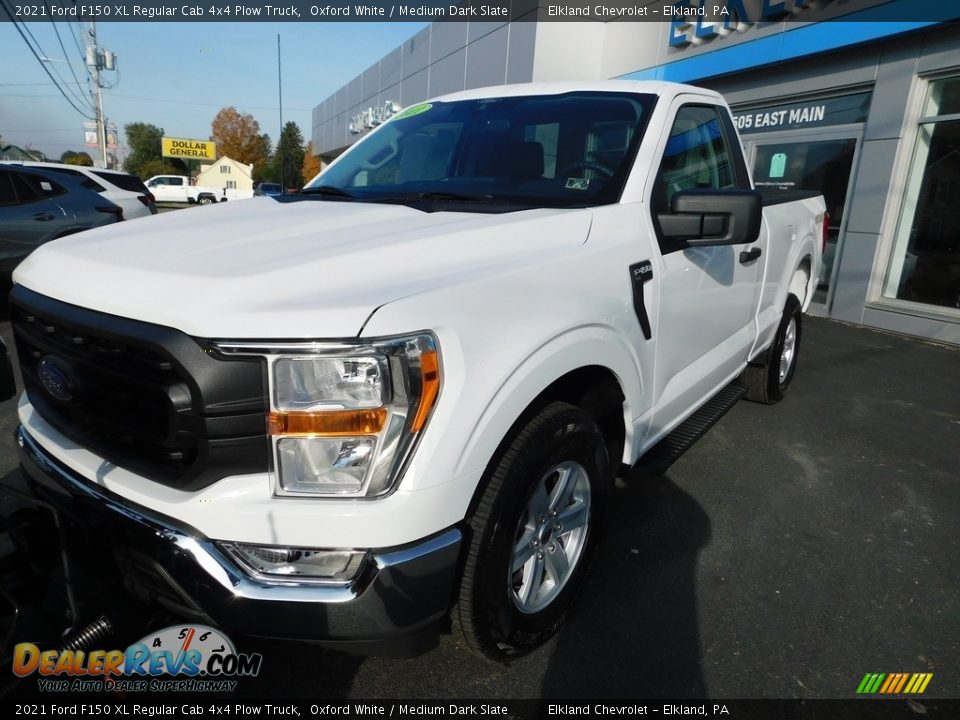 2021 Ford F150 XL Regular Cab 4x4 Plow Truck Oxford White / Medium Dark Slate Photo #18