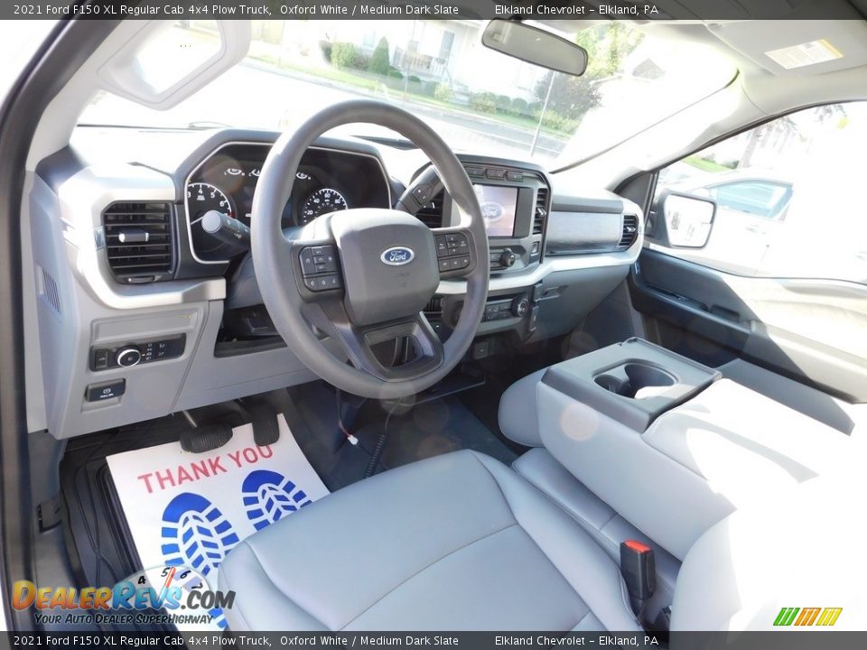 Medium Dark Slate Interior - 2021 Ford F150 XL Regular Cab 4x4 Plow Truck Photo #24