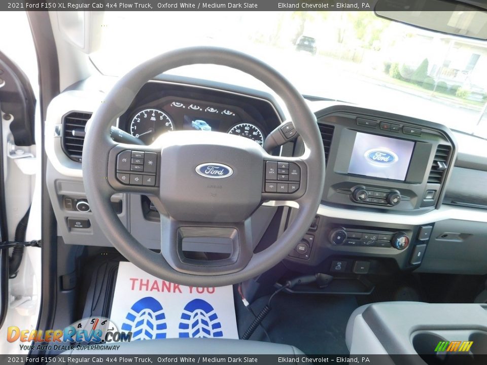 Dashboard of 2021 Ford F150 XL Regular Cab 4x4 Plow Truck Photo #25