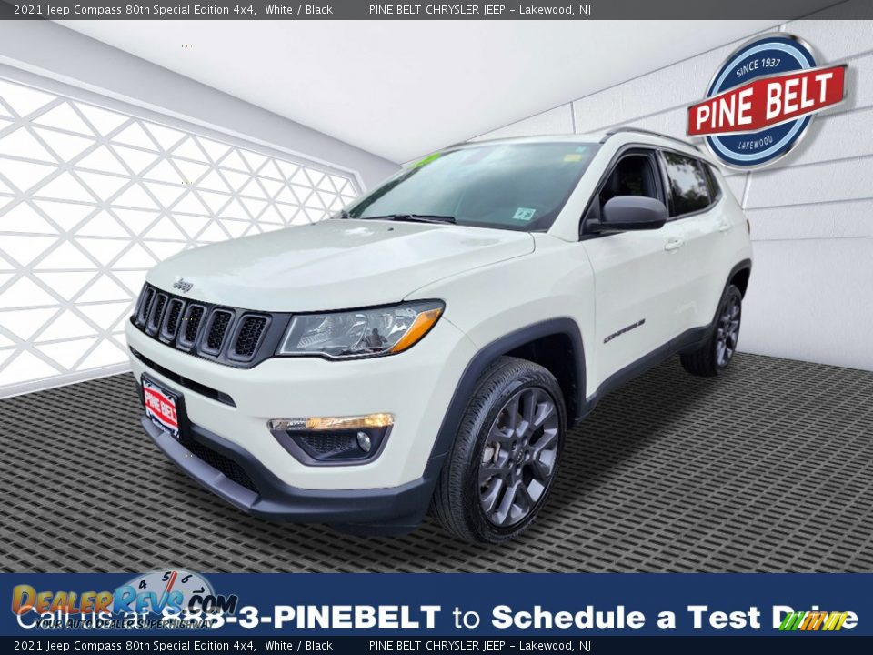 2021 Jeep Compass 80th Special Edition 4x4 White / Black Photo #1