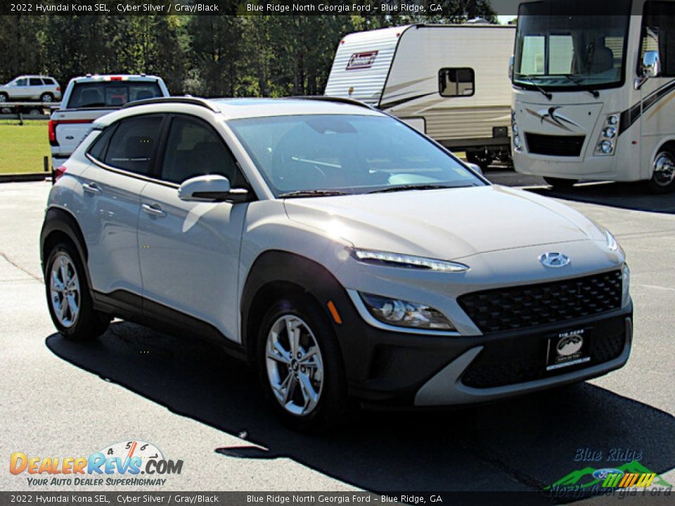 2022 Hyundai Kona SEL Cyber Silver / Gray/Black Photo #7