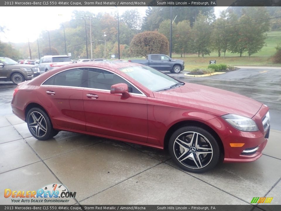 2013 Mercedes-Benz CLS 550 4Matic Coupe Storm Red Metallic / Almond/Mocha Photo #7