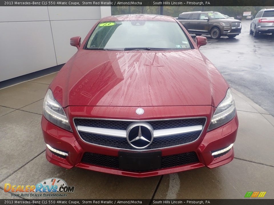 2013 Mercedes-Benz CLS 550 4Matic Coupe Storm Red Metallic / Almond/Mocha Photo #9