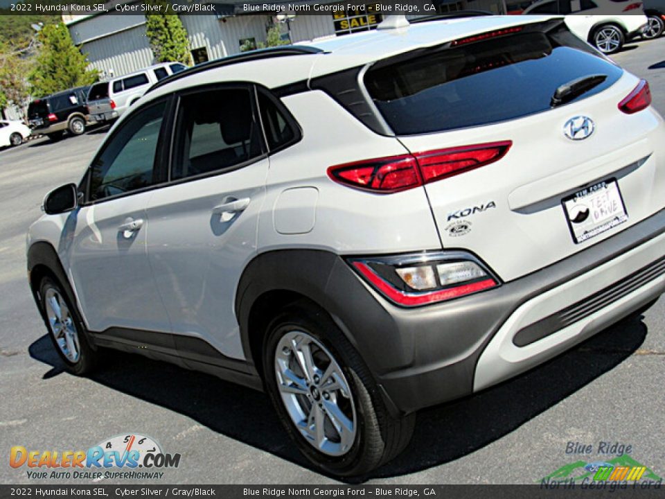 2022 Hyundai Kona SEL Cyber Silver / Gray/Black Photo #28