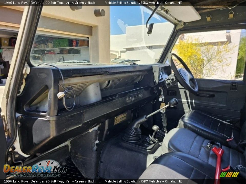 Front Seat of 1996 Land Rover Defender 90 Soft Top Photo #2