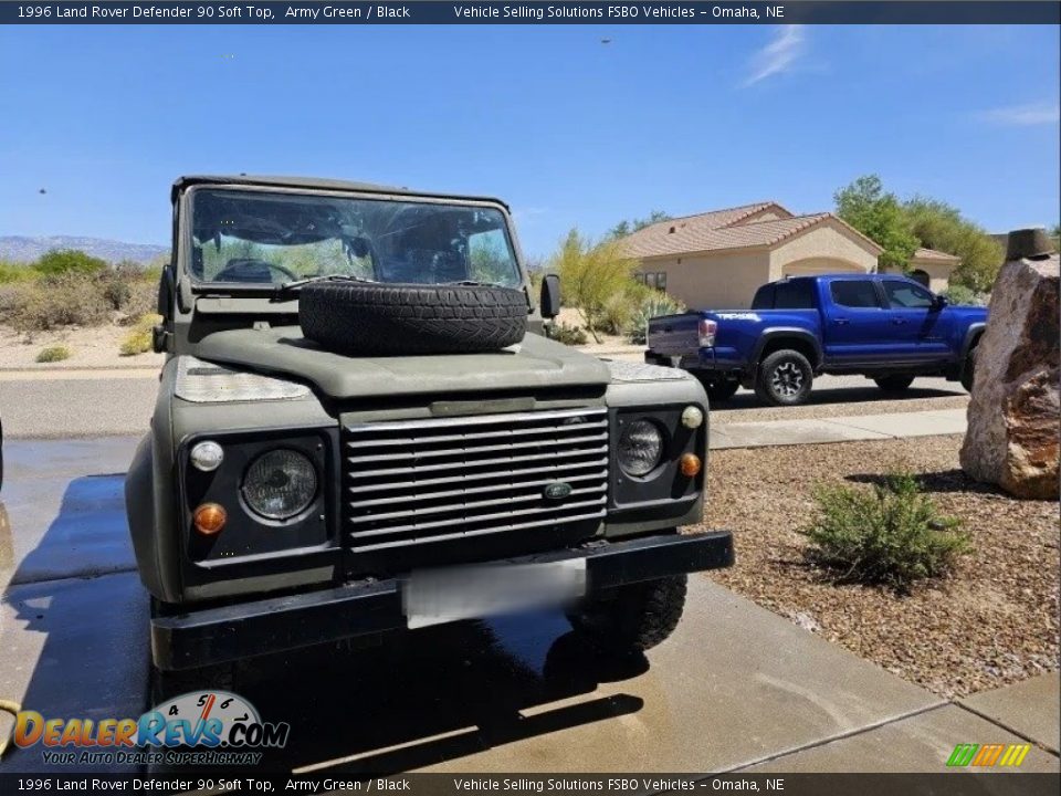 Army Green 1996 Land Rover Defender 90 Soft Top Photo #6