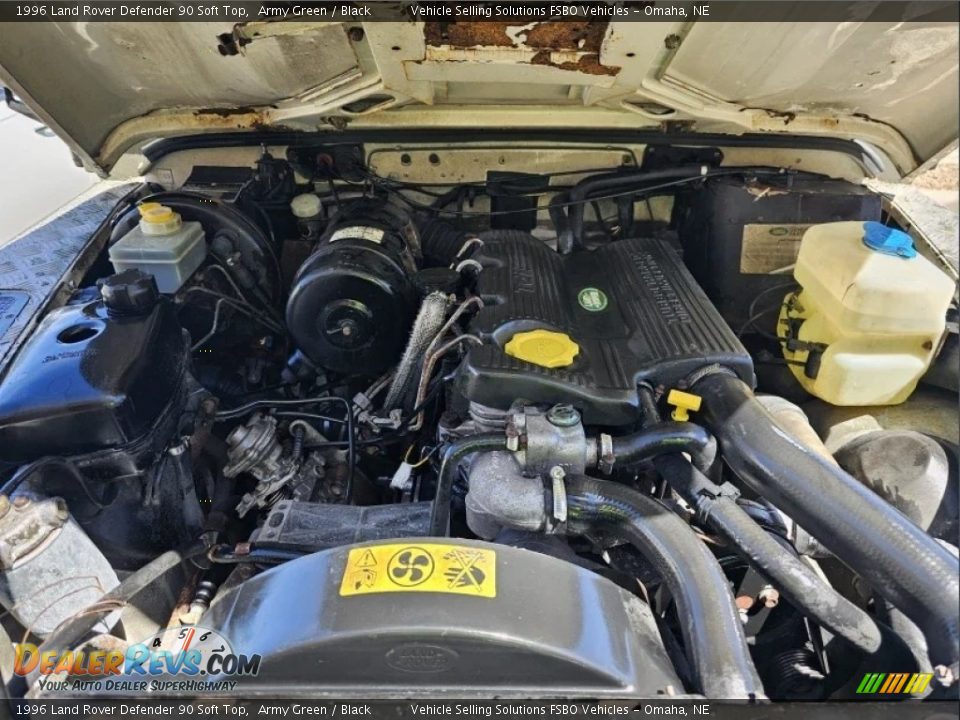1996 Land Rover Defender 90 Soft Top 2.5 Liter Turbodiesel OHV 8-Valve Inline 4 Cylinder Engine Photo #8