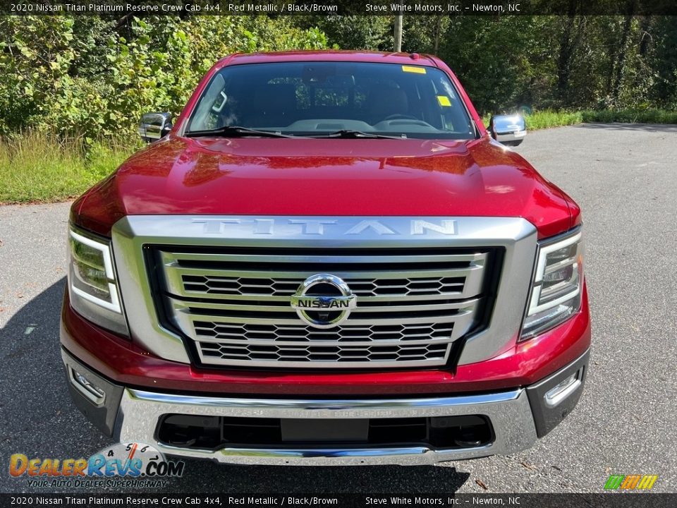 2020 Nissan Titan Platinum Reserve Crew Cab 4x4 Red Metallic / Black/Brown Photo #3