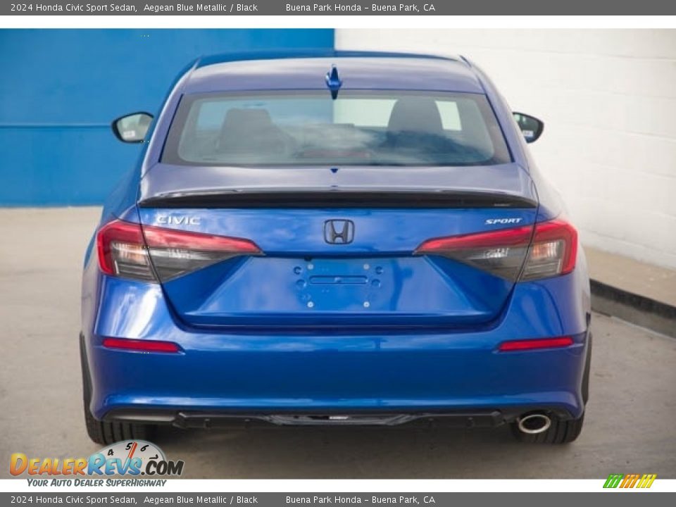 2024 Honda Civic Sport Sedan Aegean Blue Metallic / Black Photo #5