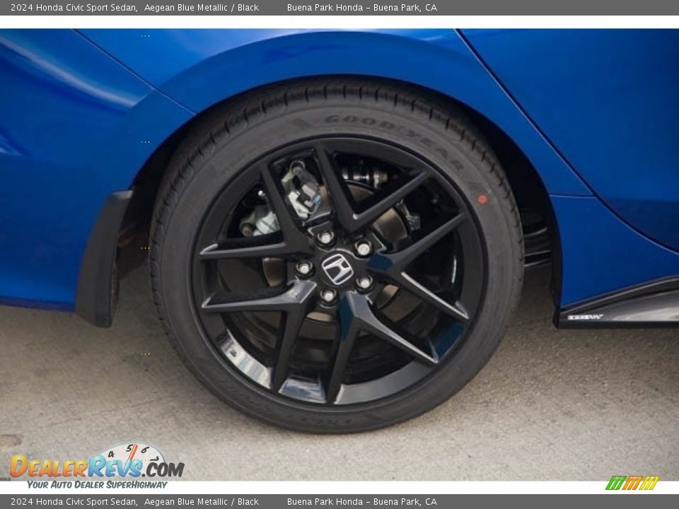 2024 Honda Civic Sport Sedan Aegean Blue Metallic / Black Photo #10