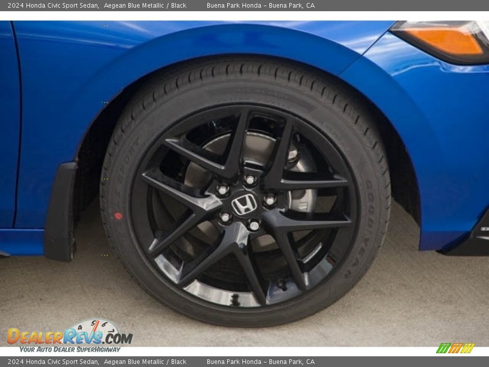2024 Honda Civic Sport Sedan Aegean Blue Metallic / Black Photo #11