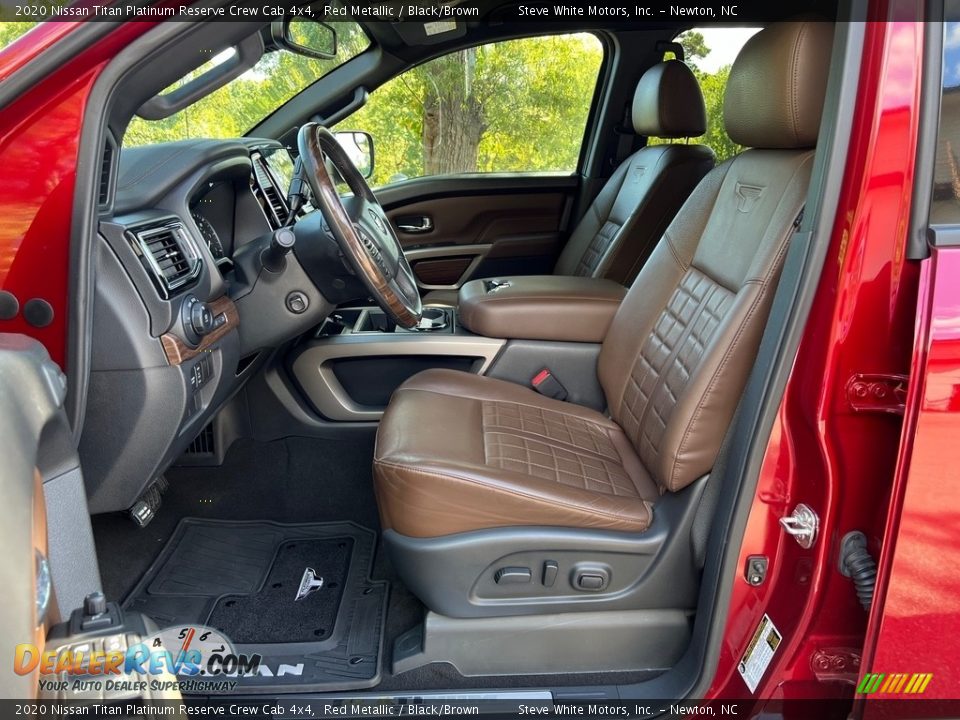Black/Brown Interior - 2020 Nissan Titan Platinum Reserve Crew Cab 4x4 Photo #12