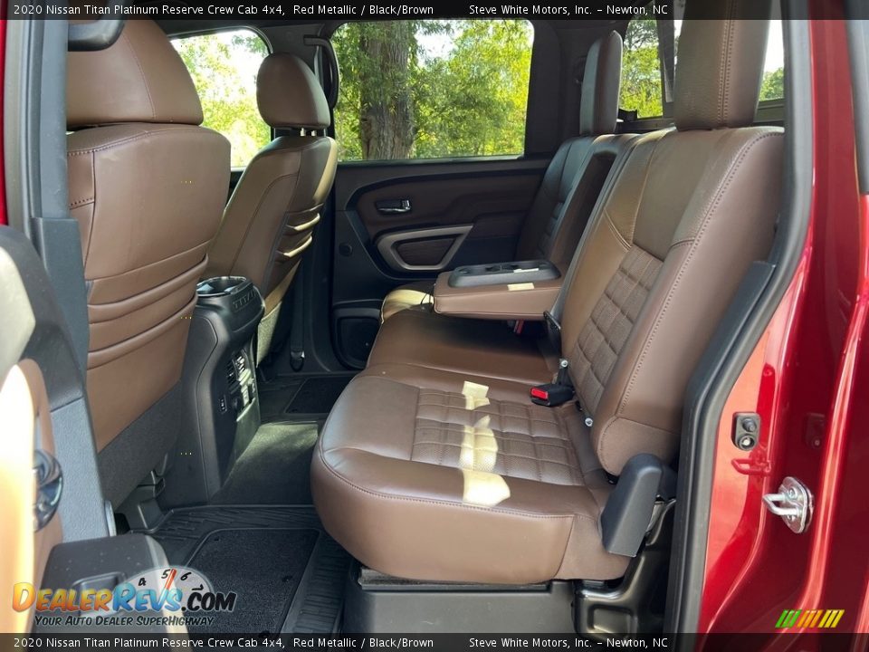 Rear Seat of 2020 Nissan Titan Platinum Reserve Crew Cab 4x4 Photo #15