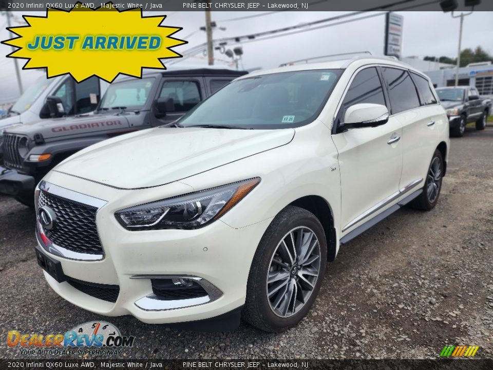 2020 Infiniti QX60 Luxe AWD Majestic White / Java Photo #1