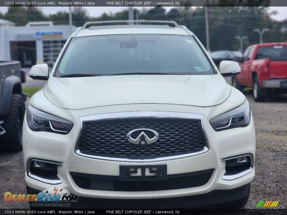 2020 Infiniti QX60 Luxe AWD Majestic White / Java Photo #2