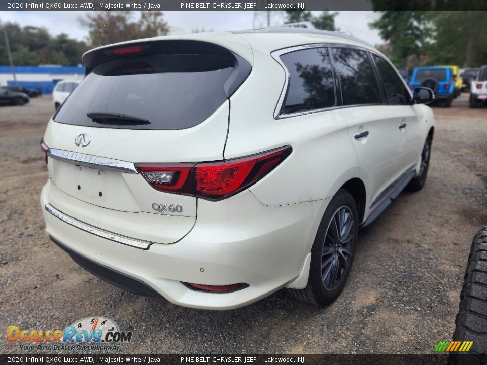 2020 Infiniti QX60 Luxe AWD Majestic White / Java Photo #3