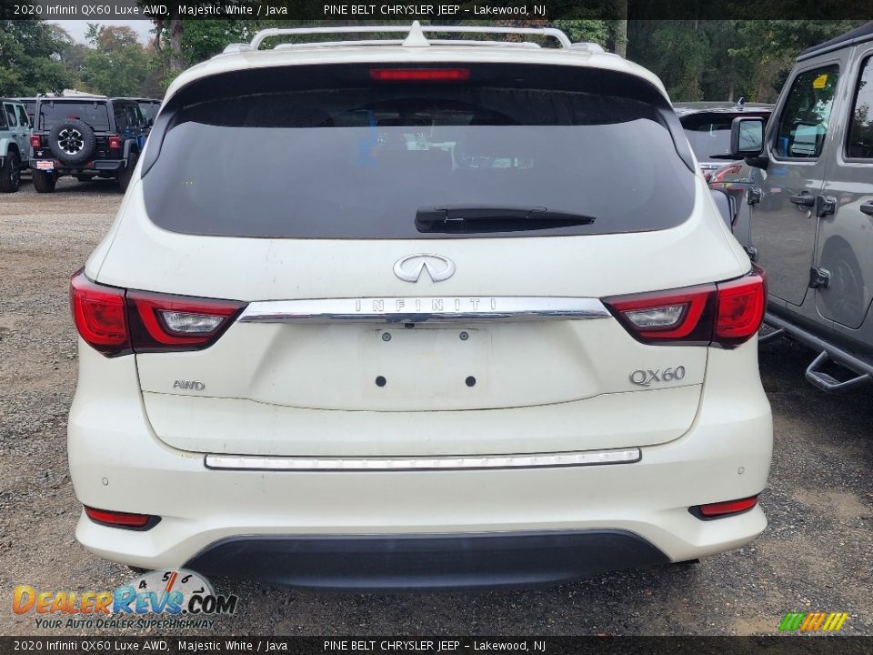 2020 Infiniti QX60 Luxe AWD Majestic White / Java Photo #4