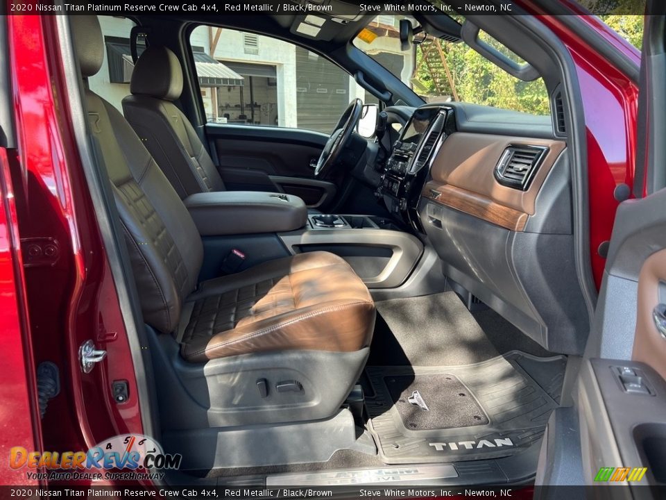 2020 Nissan Titan Platinum Reserve Crew Cab 4x4 Red Metallic / Black/Brown Photo #18