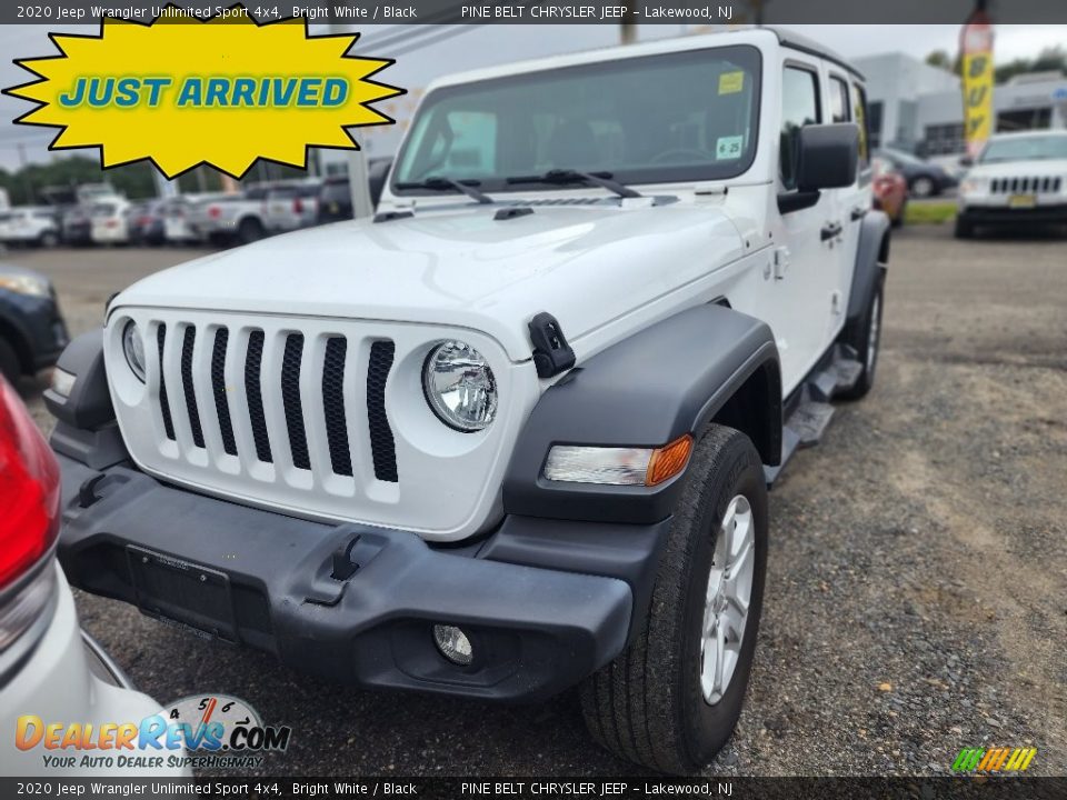 2020 Jeep Wrangler Unlimited Sport 4x4 Bright White / Black Photo #1