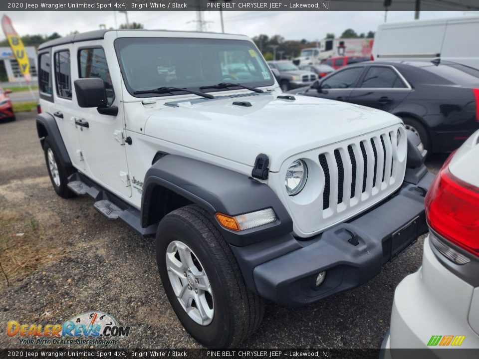 2020 Jeep Wrangler Unlimited Sport 4x4 Bright White / Black Photo #2