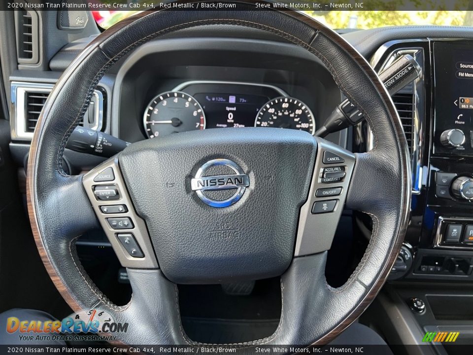 2020 Nissan Titan Platinum Reserve Crew Cab 4x4 Steering Wheel Photo #21