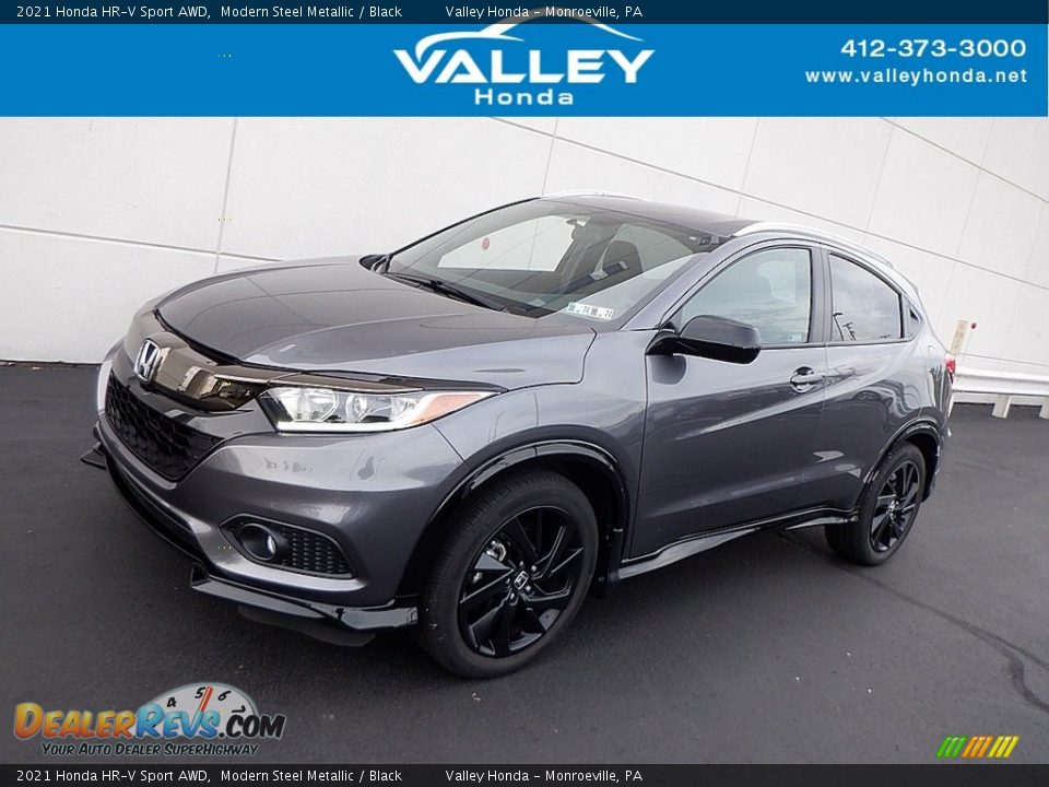 2021 Honda HR-V Sport AWD Modern Steel Metallic / Black Photo #1