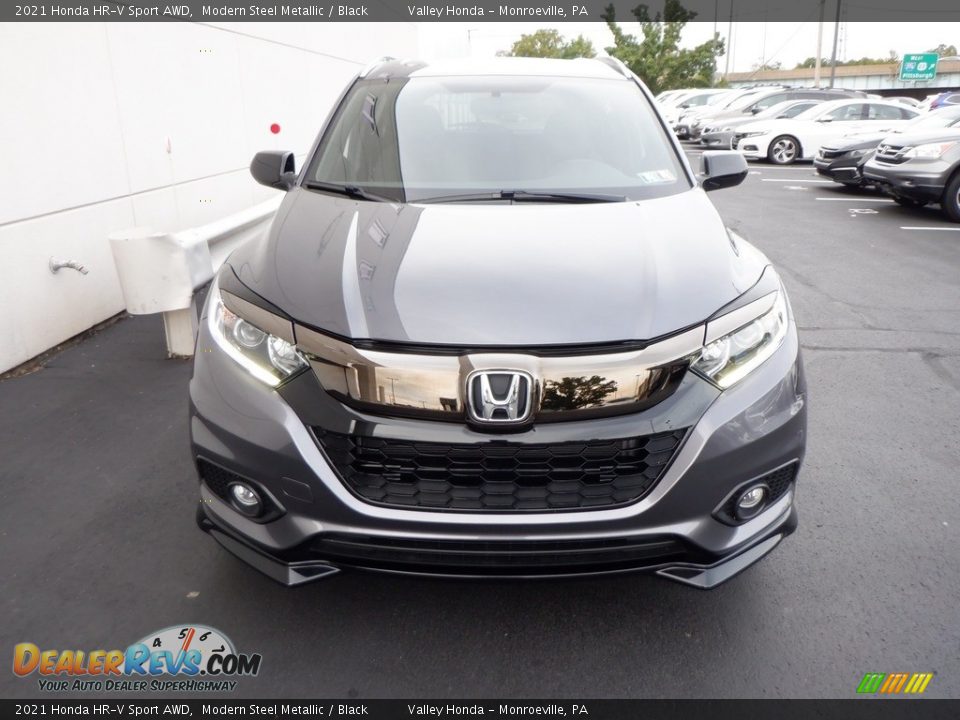 2021 Honda HR-V Sport AWD Modern Steel Metallic / Black Photo #3