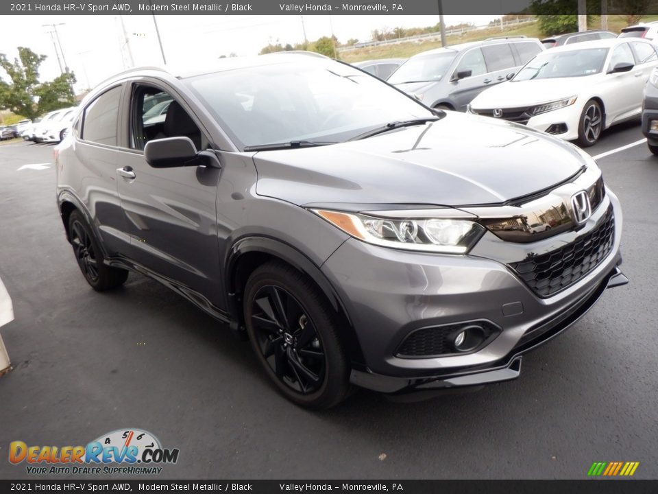 2021 Honda HR-V Sport AWD Modern Steel Metallic / Black Photo #4