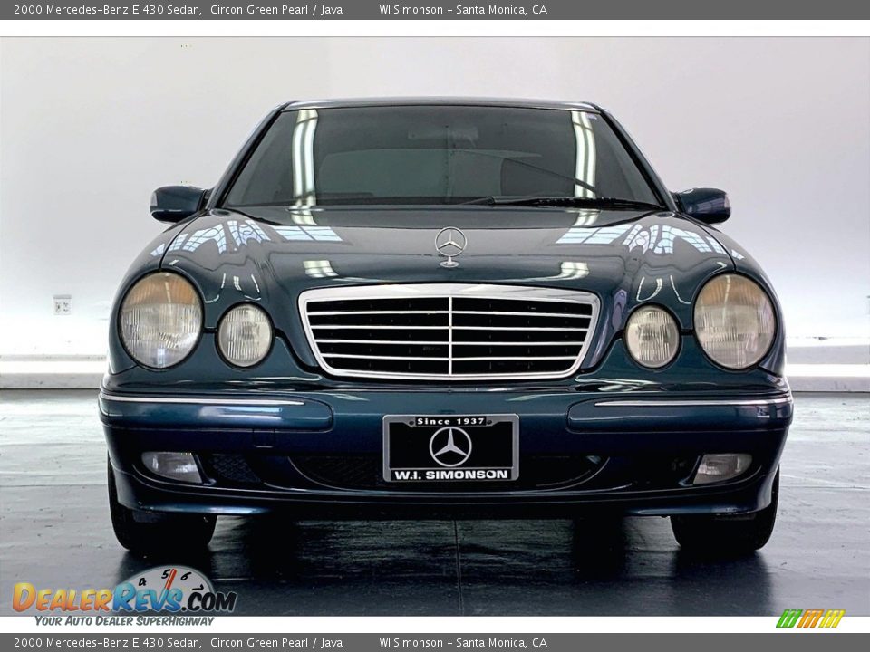 2000 Mercedes-Benz E 430 Sedan Circon Green Pearl / Java Photo #2