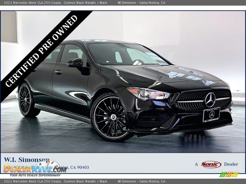 2021 Mercedes-Benz CLA 250 Coupe Cosmos Black Metallic / Black Photo #1