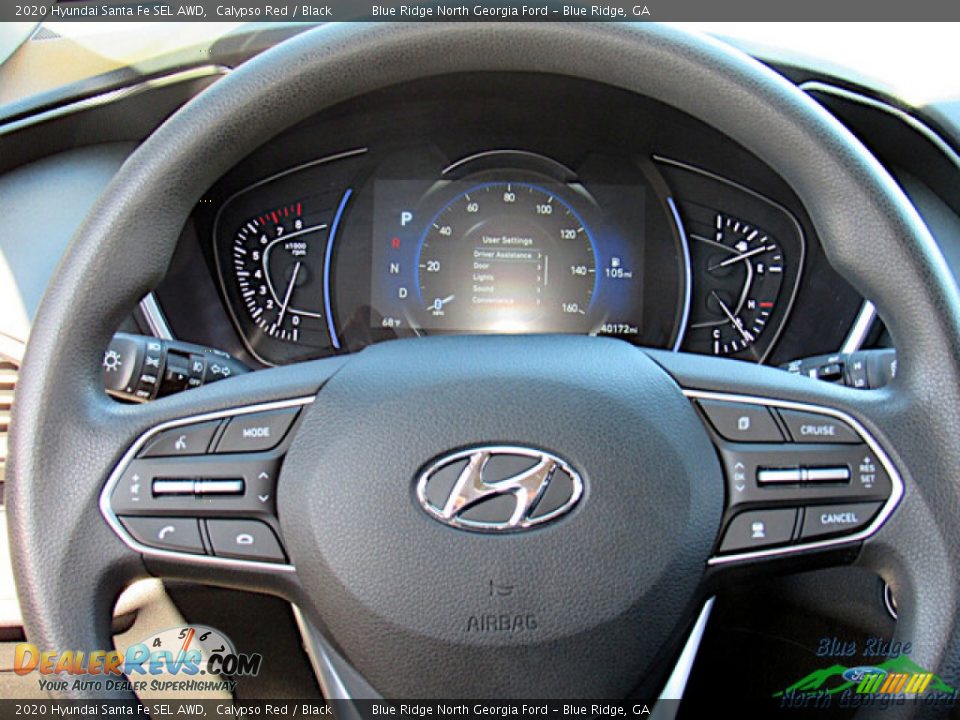 2020 Hyundai Santa Fe SEL AWD Steering Wheel Photo #13