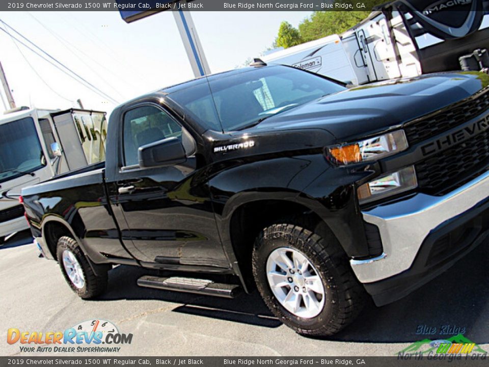 2019 Chevrolet Silverado 1500 WT Regular Cab Black / Jet Black Photo #25