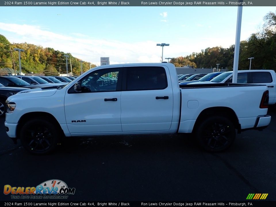 2024 Ram 1500 Laramie Night Edition Crew Cab 4x4 Bright White / Black Photo #2