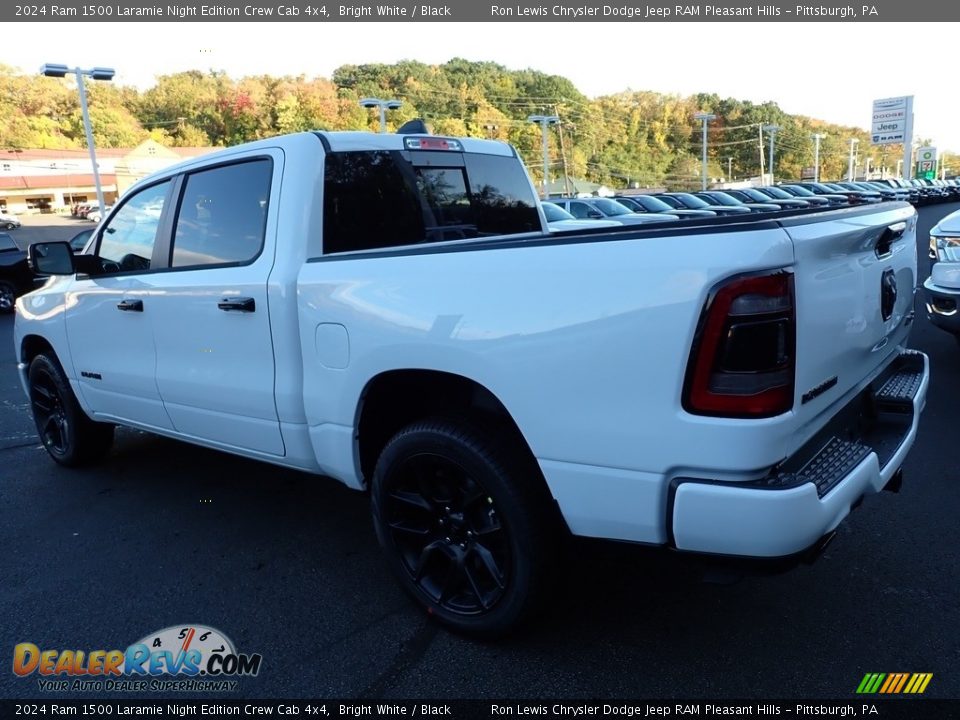 2024 Ram 1500 Laramie Night Edition Crew Cab 4x4 Bright White / Black Photo #3