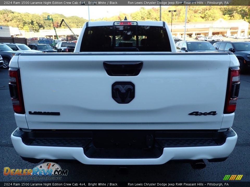 2024 Ram 1500 Laramie Night Edition Crew Cab 4x4 Bright White / Black Photo #4