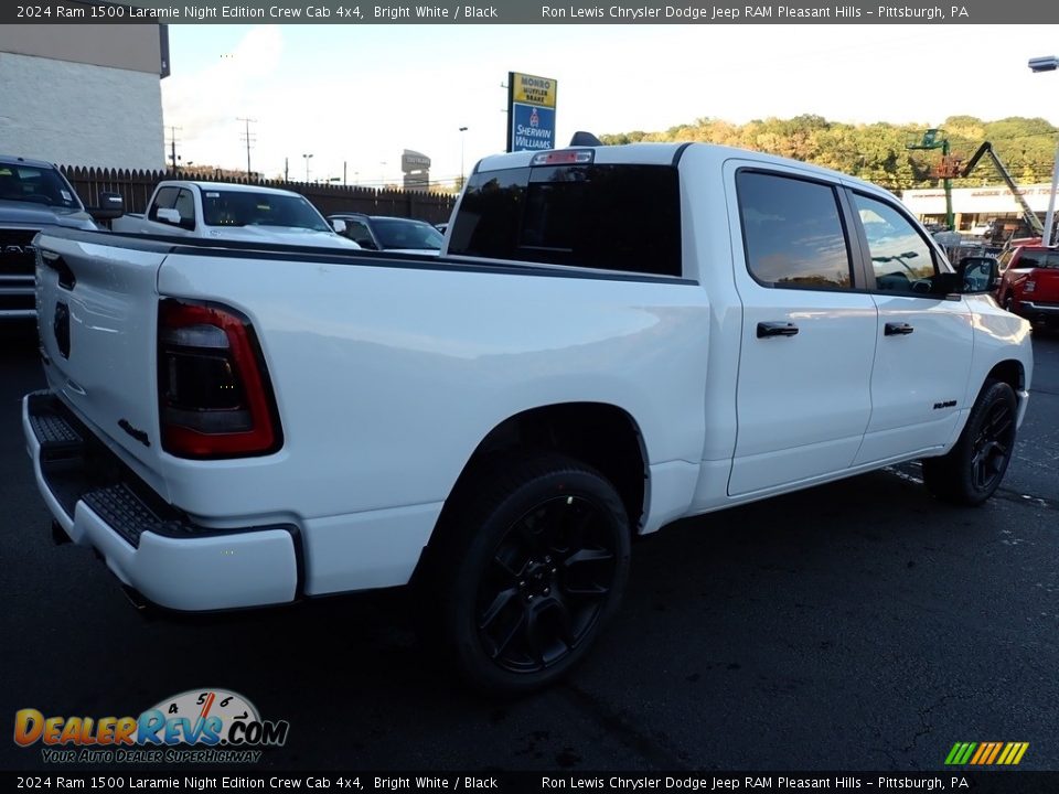 2024 Ram 1500 Laramie Night Edition Crew Cab 4x4 Bright White / Black Photo #6